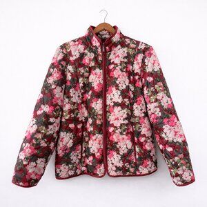 Floral Quilted Jacket – Lightweight – Size XL